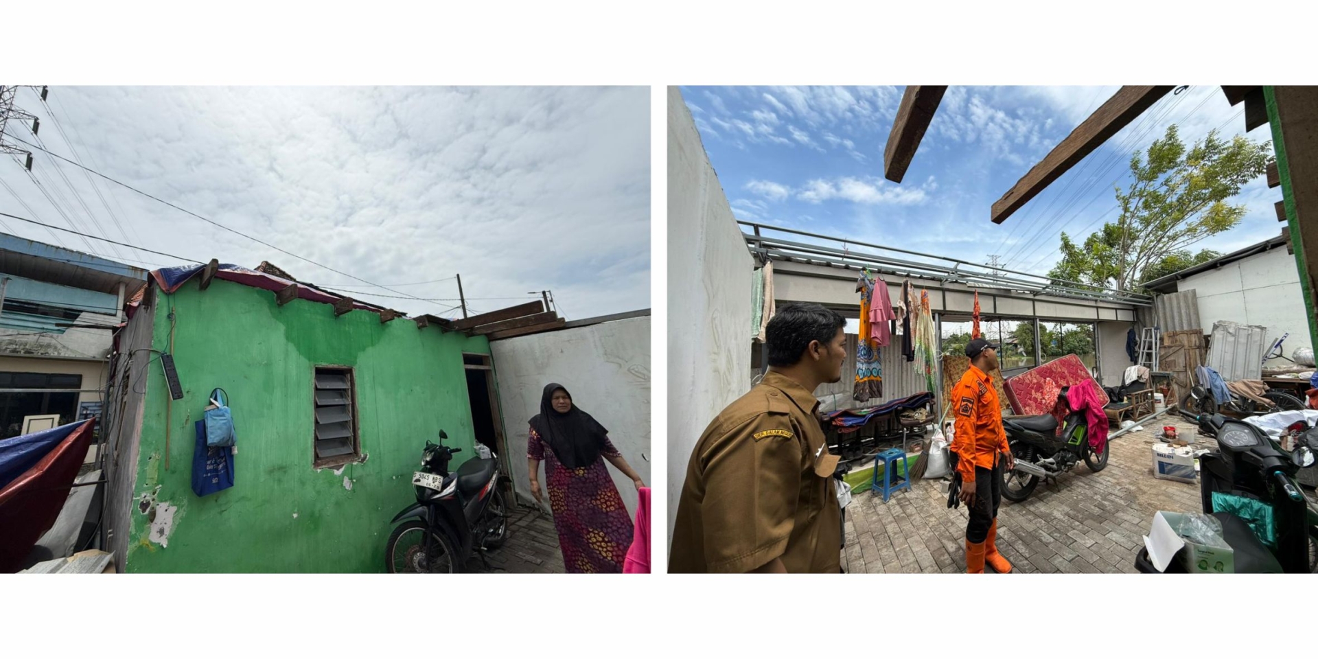 Bidang KLRR BPBD Sidoarjo Melakukan Assessment Ke Rumah Warga Terdampak Angin Kencang Di Dusun Bandar Kelurahan Sepanjang, Kecamatan Taman