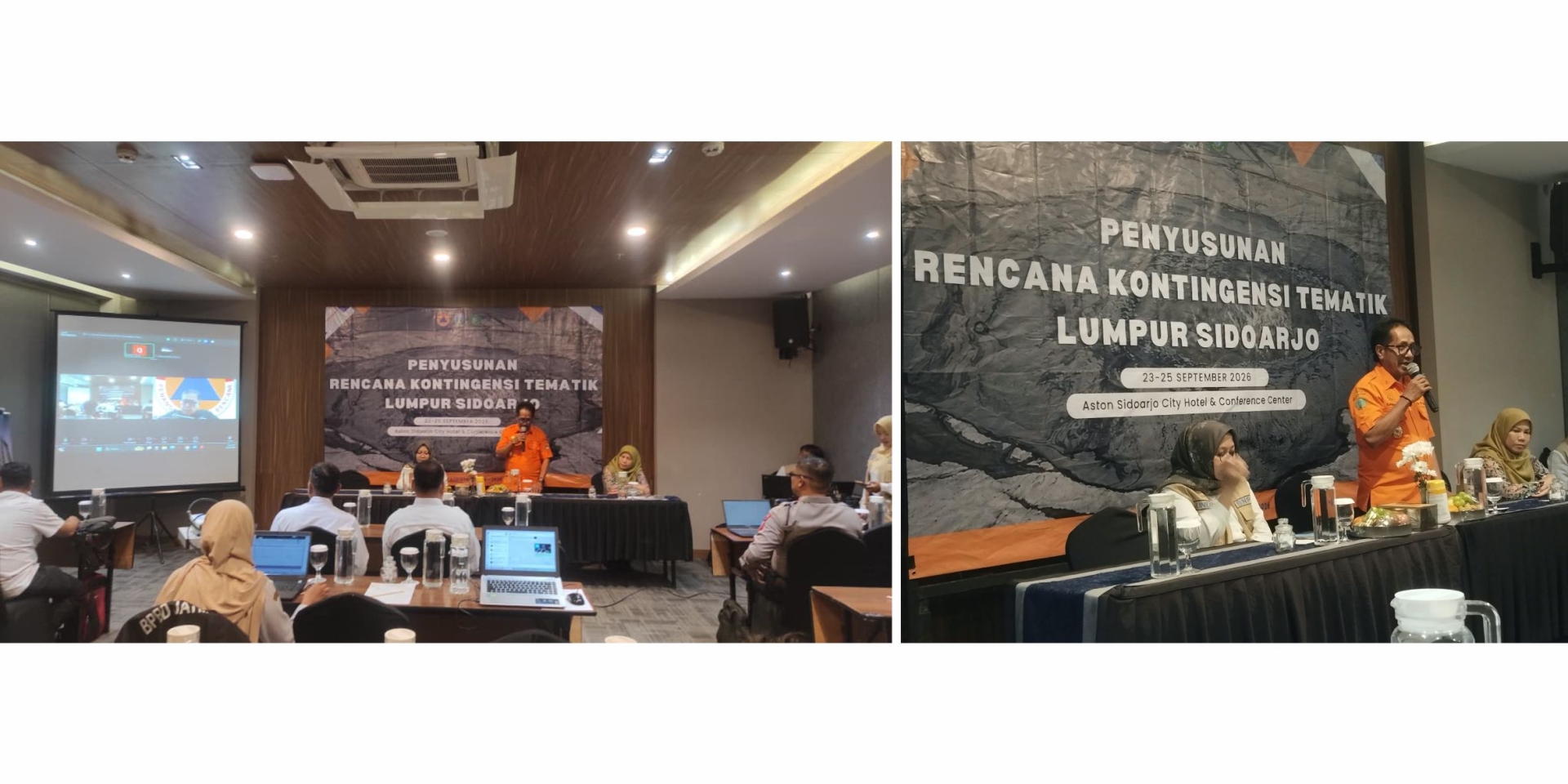 Penyusunan Rencana Kontingensi Tematik Lumpur Sidoarjo bertempat di Hotel Aston Sidoarjo